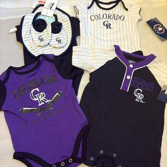 NEW [MLB] Colorado Rockies Full Season Growth Stage Set, Newborn to 6/9 Months! - Picture 2 of 11